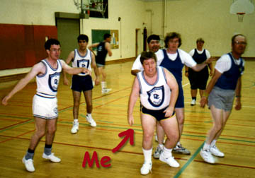 Joey on the court